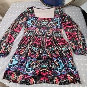 BlackMilk Hyper Moth Velvet Squared Up Bishop Skater  Dress Limited Size XL